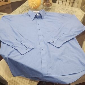 Balmain Paris Mens Navy Collared Dress Shirt XL Oversized